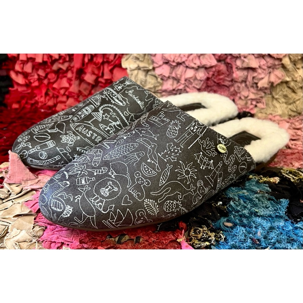 Australia Luxe Collective Whimsical Patterned Mules 6